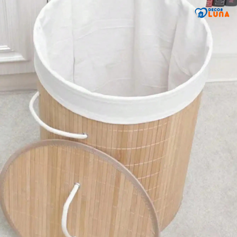 Cesto para Roupa Suja de Bambu - Decor Luna