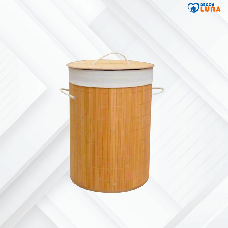 Cesto para Roupa Suja de Bambu - Decor Luna