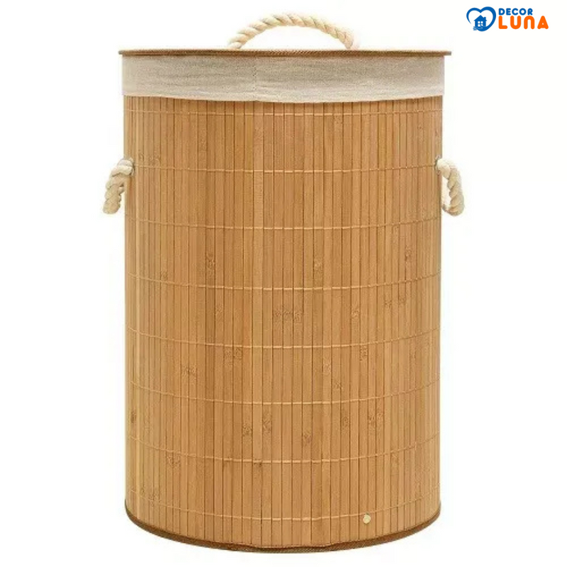Cesto para Roupa Suja de Bambu - Decor Luna