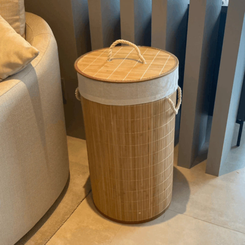 Cesto para Roupa Suja de Bambu - Decor Luna